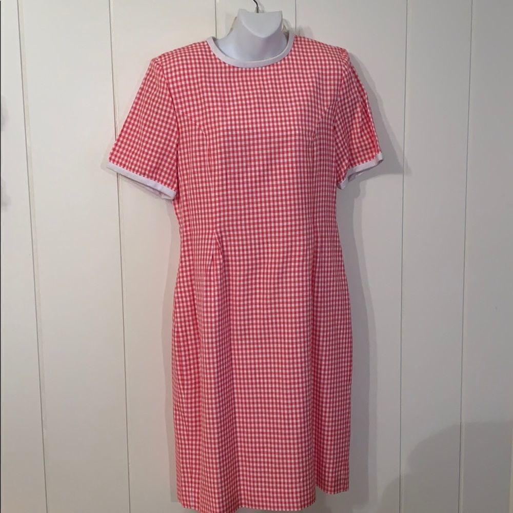 Lovely VTG David‎ Brooks red and white checked dress